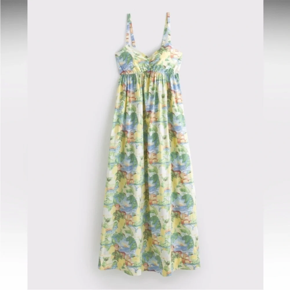 Abercrombie Sweetheart Babydoll Maxi Dress Medium Petite